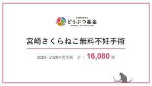 「宮崎さくらねこ無料不妊手術実績」を公開しました！