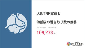 「大阪TNR実績と幼齢猫の引き取り数の推移」を公開しました!